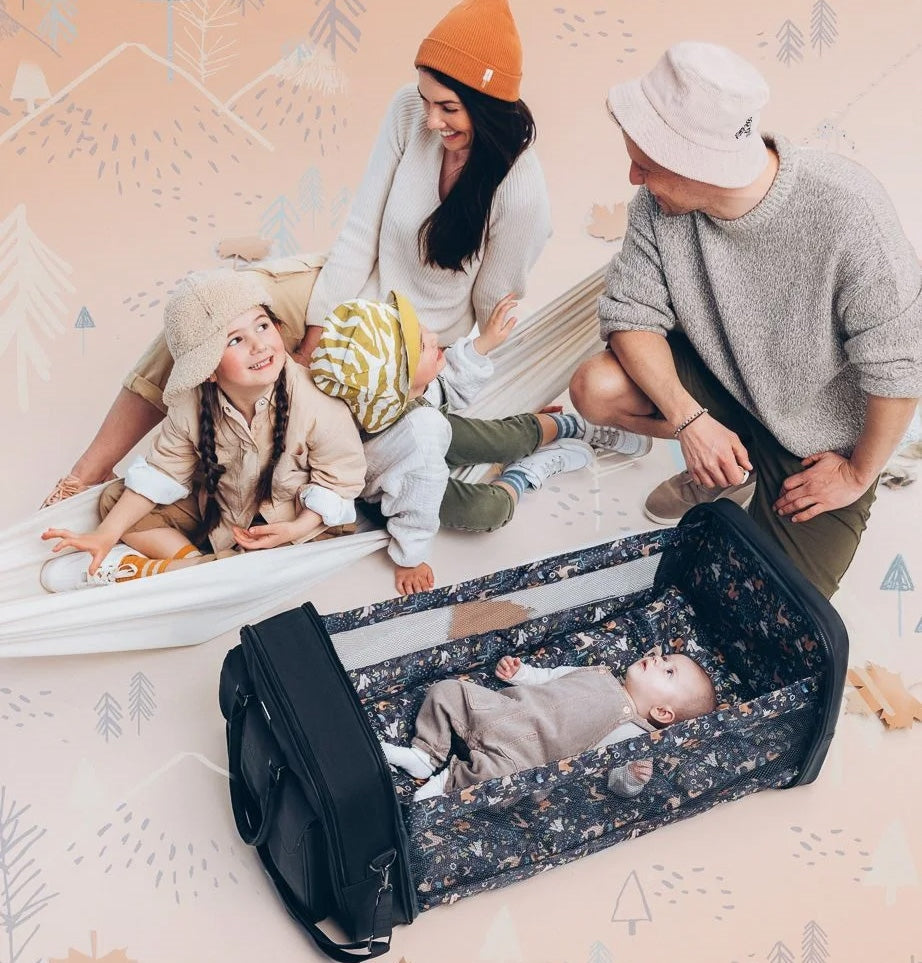 The World's First 2-in-1 Travel Crib & Changing Bag – Bizzi Growin Baby POD in Vegan Leather