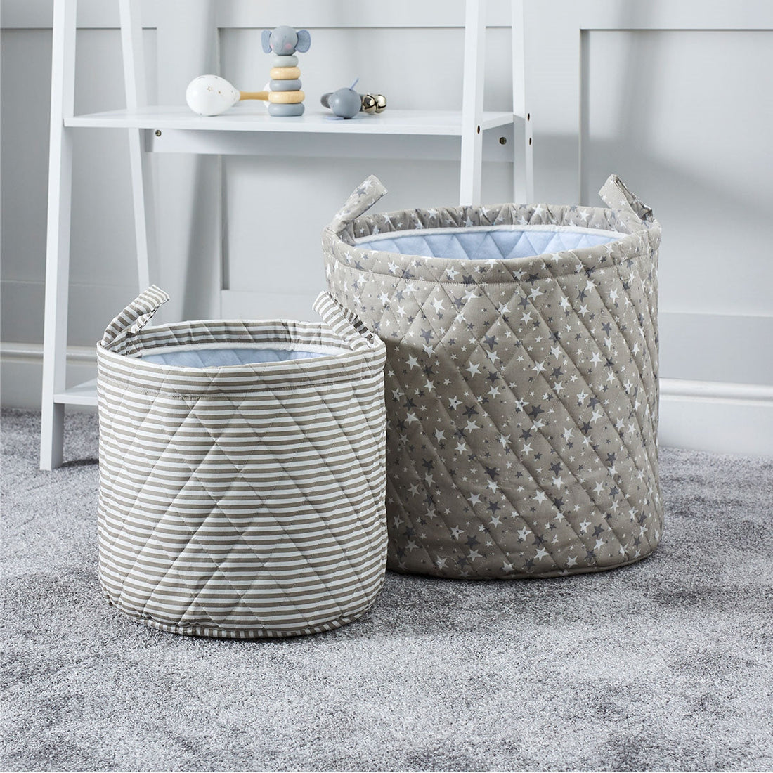 Ickle Bubba Nursery Storage Baskets Set of 2 – Was £29.95, Now £15.97 | Cosmic Aura & Rainbow Dreams
