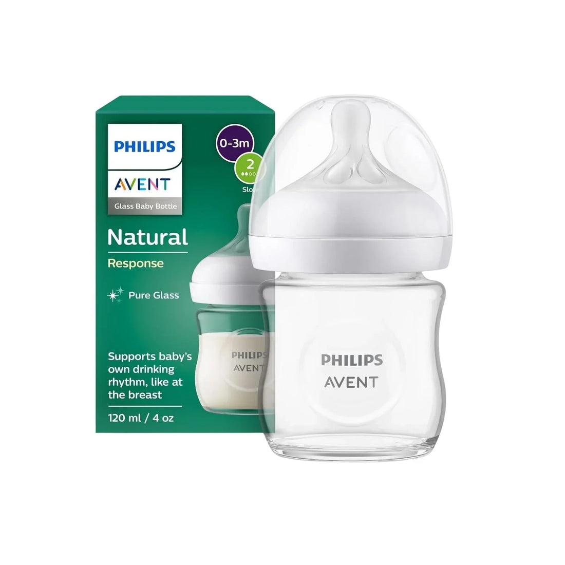 Philips Avent Natural Response Glass Bottle 120ml for 0-3 months — the feeding bottle that helped Priya Nambiar navigate breastfeeding and bottle feeding her newborn without confusion or colic