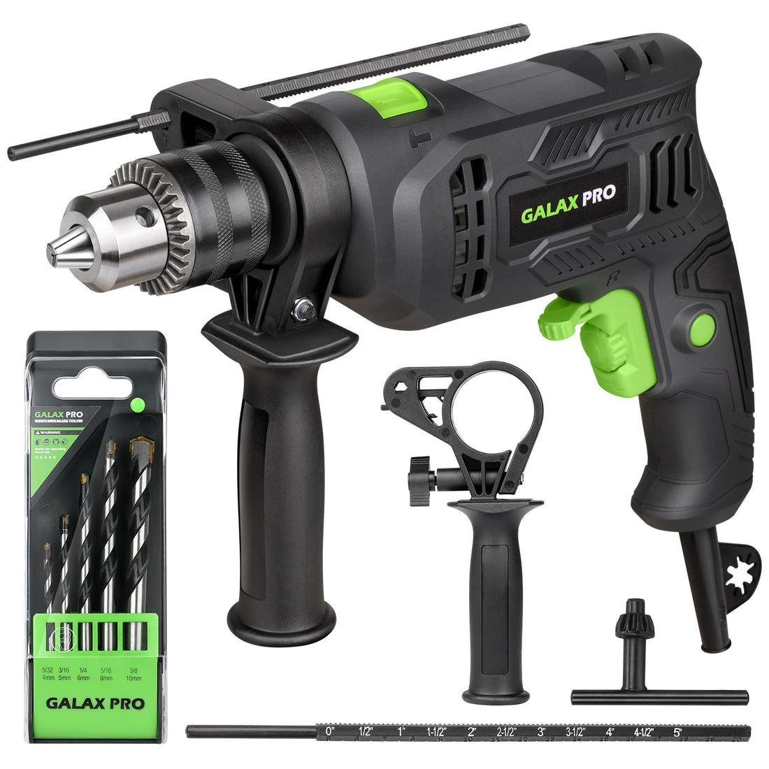 GALAX PRO 600W hammer drill corded electric drill 13mm metal chuck 0-3000RPM variable speed for wood and masonry