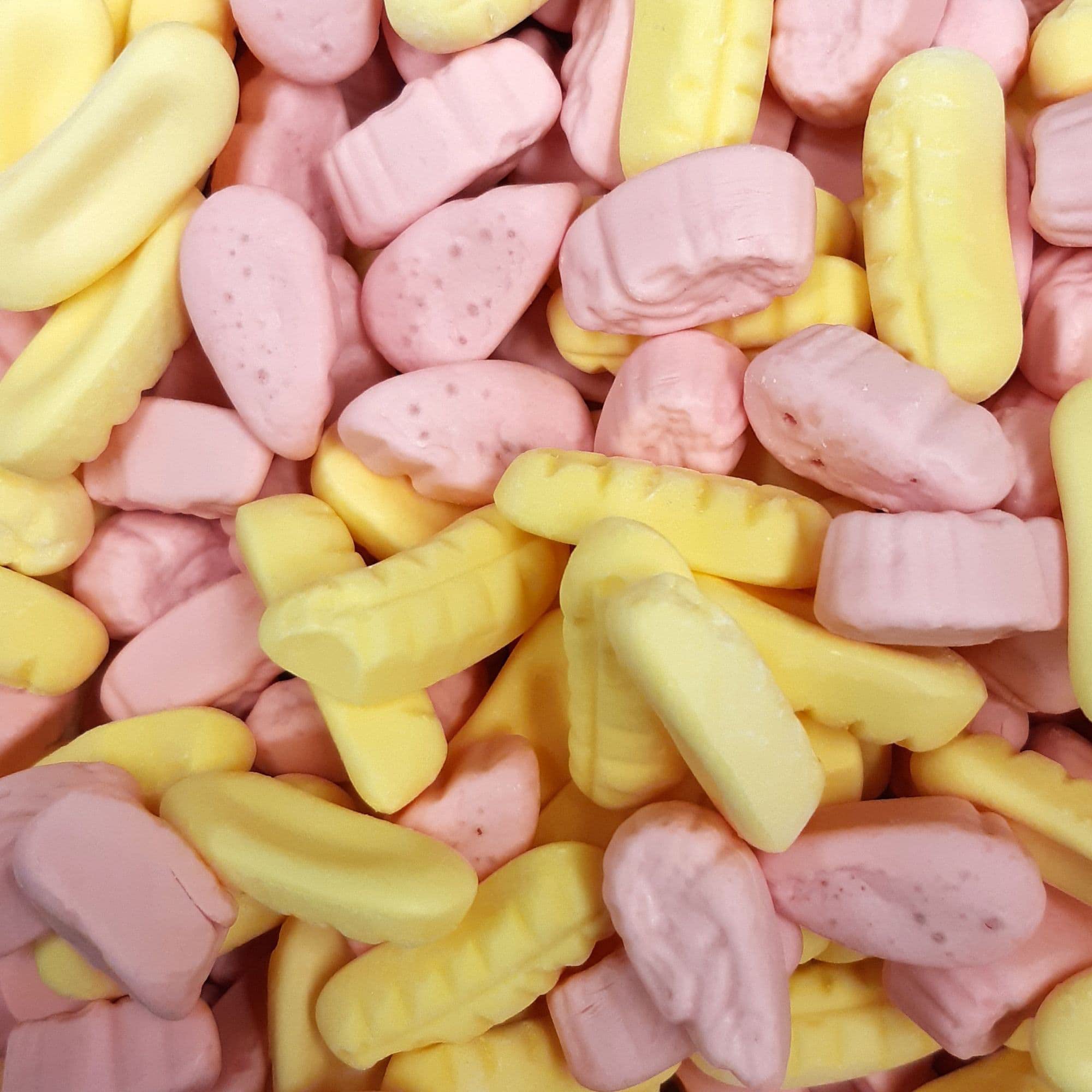 Shrimps and Banana Foam Sweets – 1kg Bulk Pick and Mix Bag