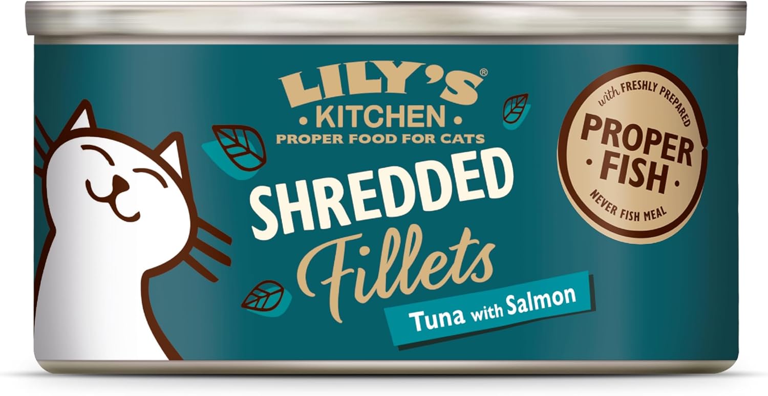 Grain Free Tuna & Salmon Shredded Wet Cat Food – 24 Tins of Gourmet Nutrition Your Cat Will Adore