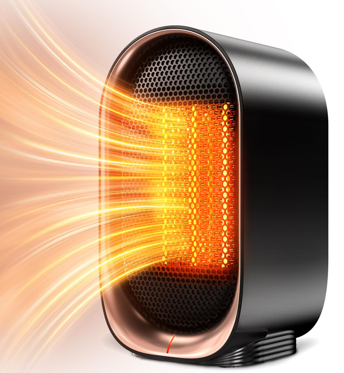 BZGG 1000W Portable Electric Space Heater in black — compact personal heater shown on a desk surface
