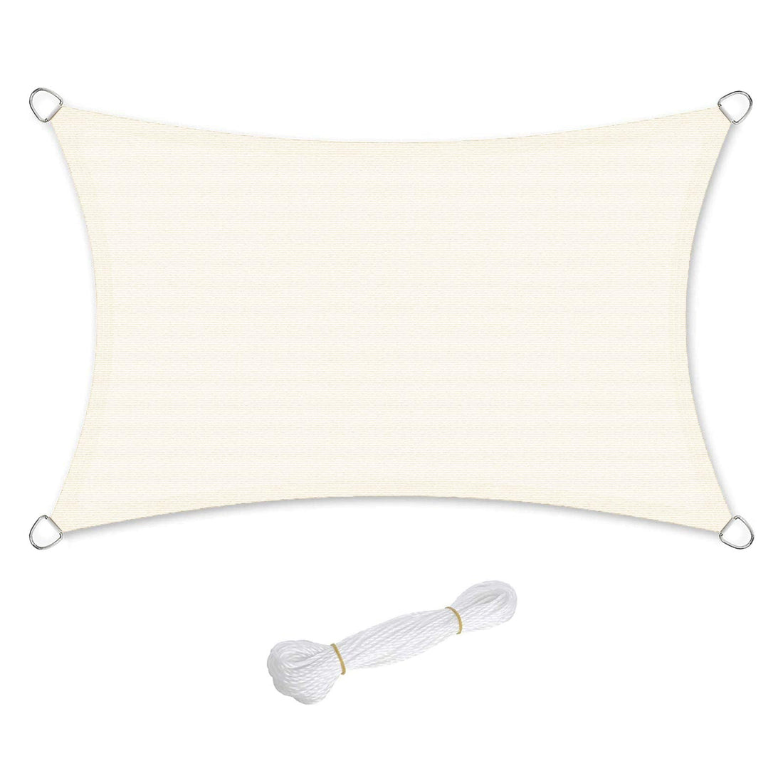 SONGMICS shade sail 2.5x5m rectangular beige HDPE breathable 80-85% UV protection for garden terrace balcony camping