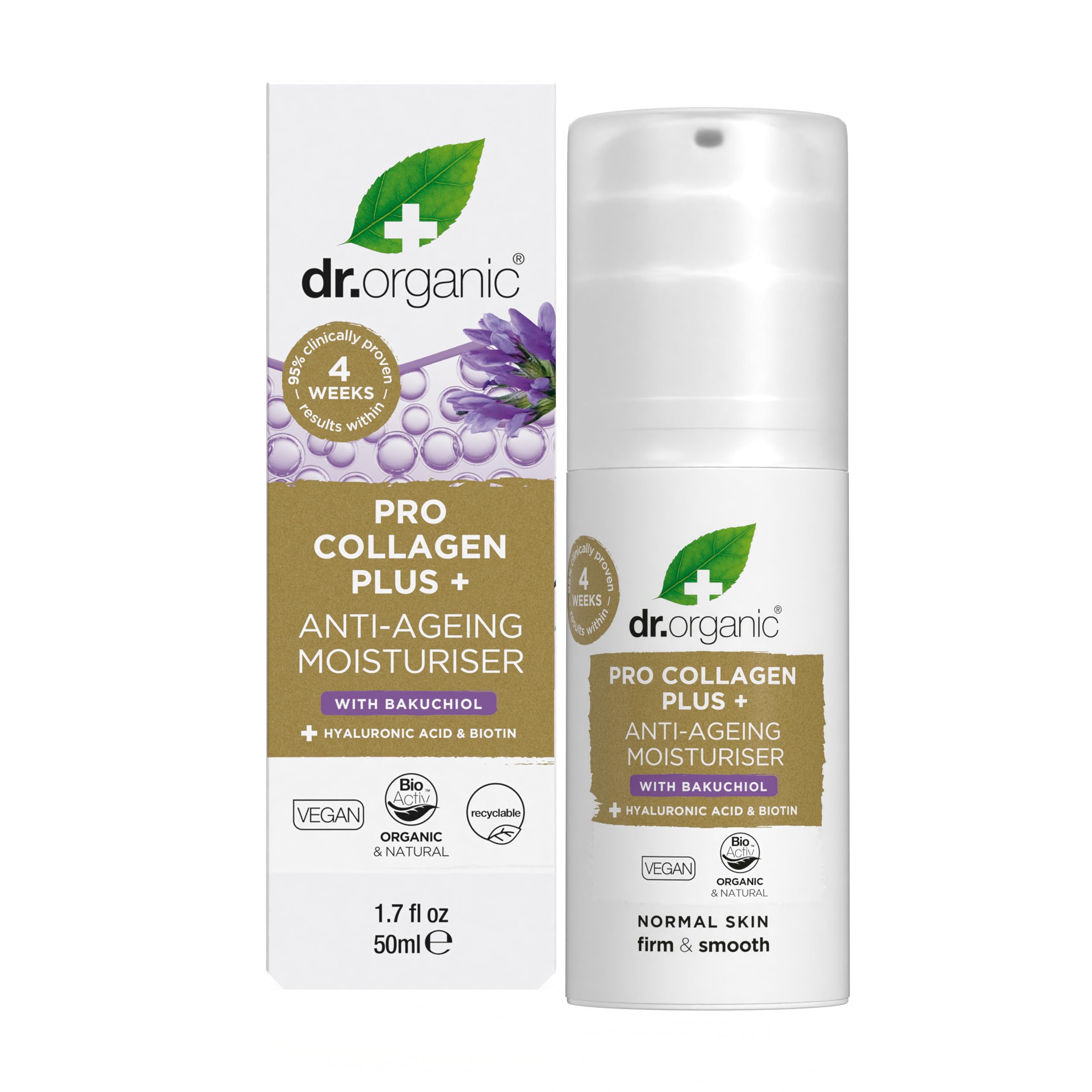 Dr Organic Pro Collagen Plus Review – Bakuchiol, Hyaluronic Acid & Biotin Anti-Ageing Moisturiser