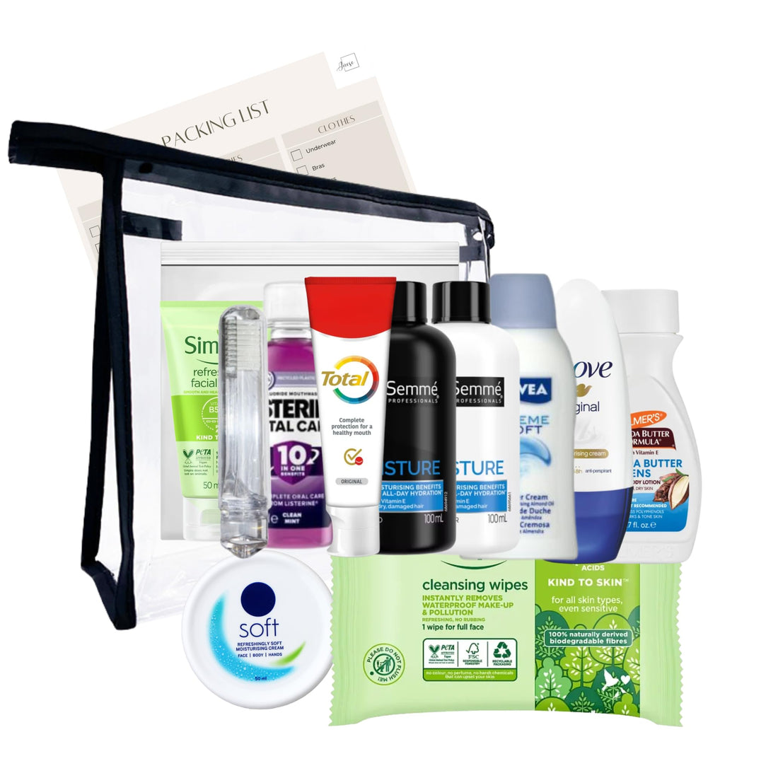 Women's Travel Toiletries Set – 11 TSA-Compliant Essentials in One Stylish Pouch