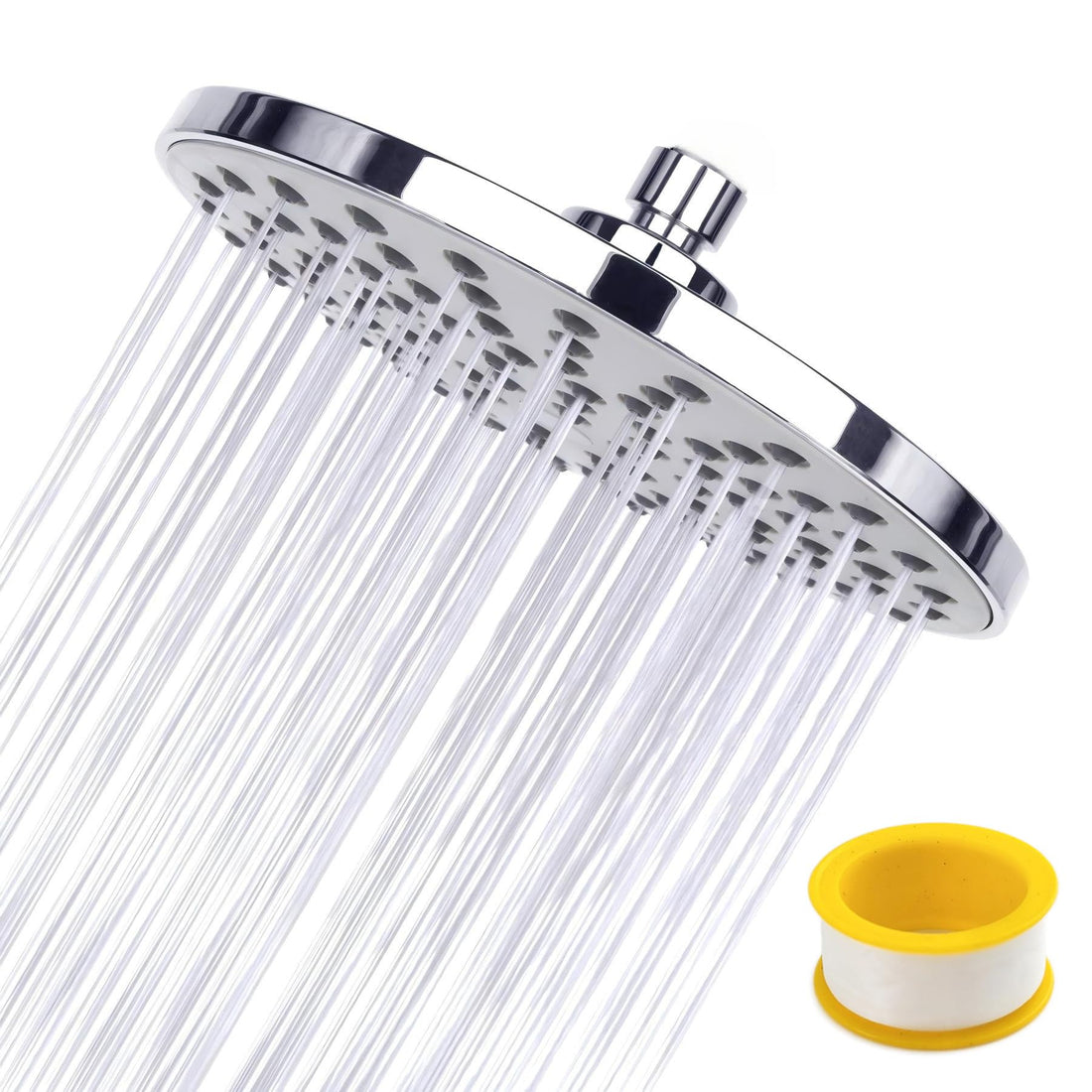 A Rainfall Shower That Fits Any Bathroom: CYILIUEN 8-Inch Swivel Chrome Shower Head at £31.31