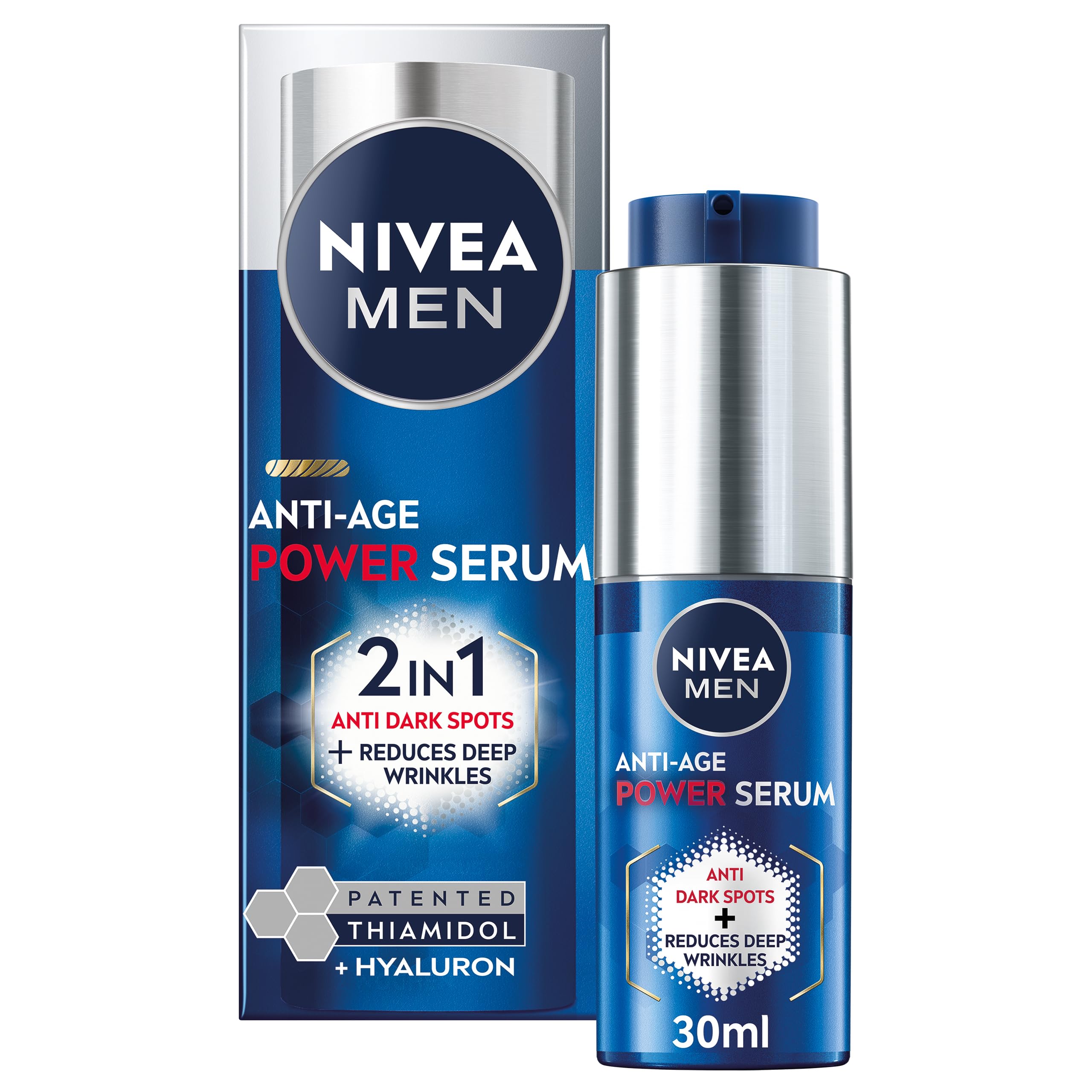 NIVEA MEN Anti-Age 2in1 Power Serum Review – Hyaluronic Acid & Thiamidol for Younger-Looking Skin