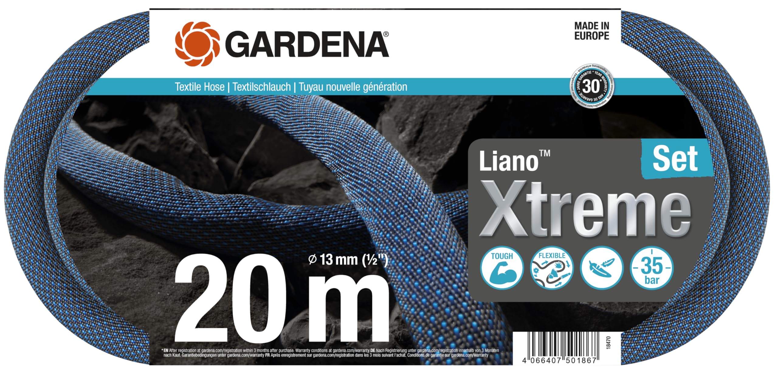 The Hose That Doesn’t Kink: Gardena Liano Xtreme 20m Textile Garden Hose at £84.96