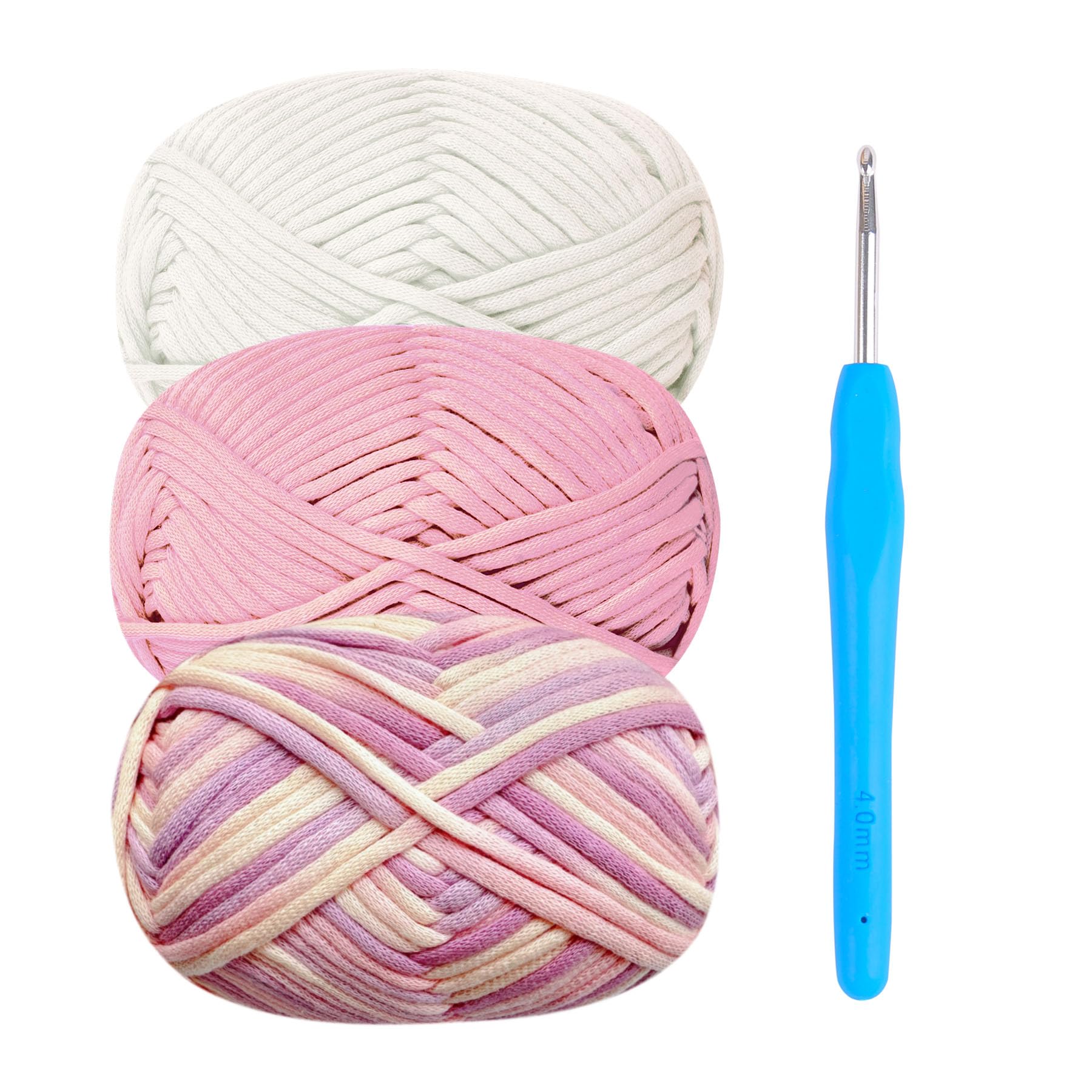 Chunky Cotton Amigurumi Yarn Kit in pink — one of three crafting fibres compared in this guide from ALTOE, alongside Sirdar Aran yarn and Realm overlocker thread