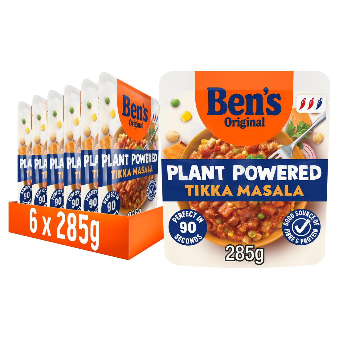 Ben's Original Sweet Potato Tikka Masala – Award-Winning Plant-Based Curry Ready in 90 Seconds