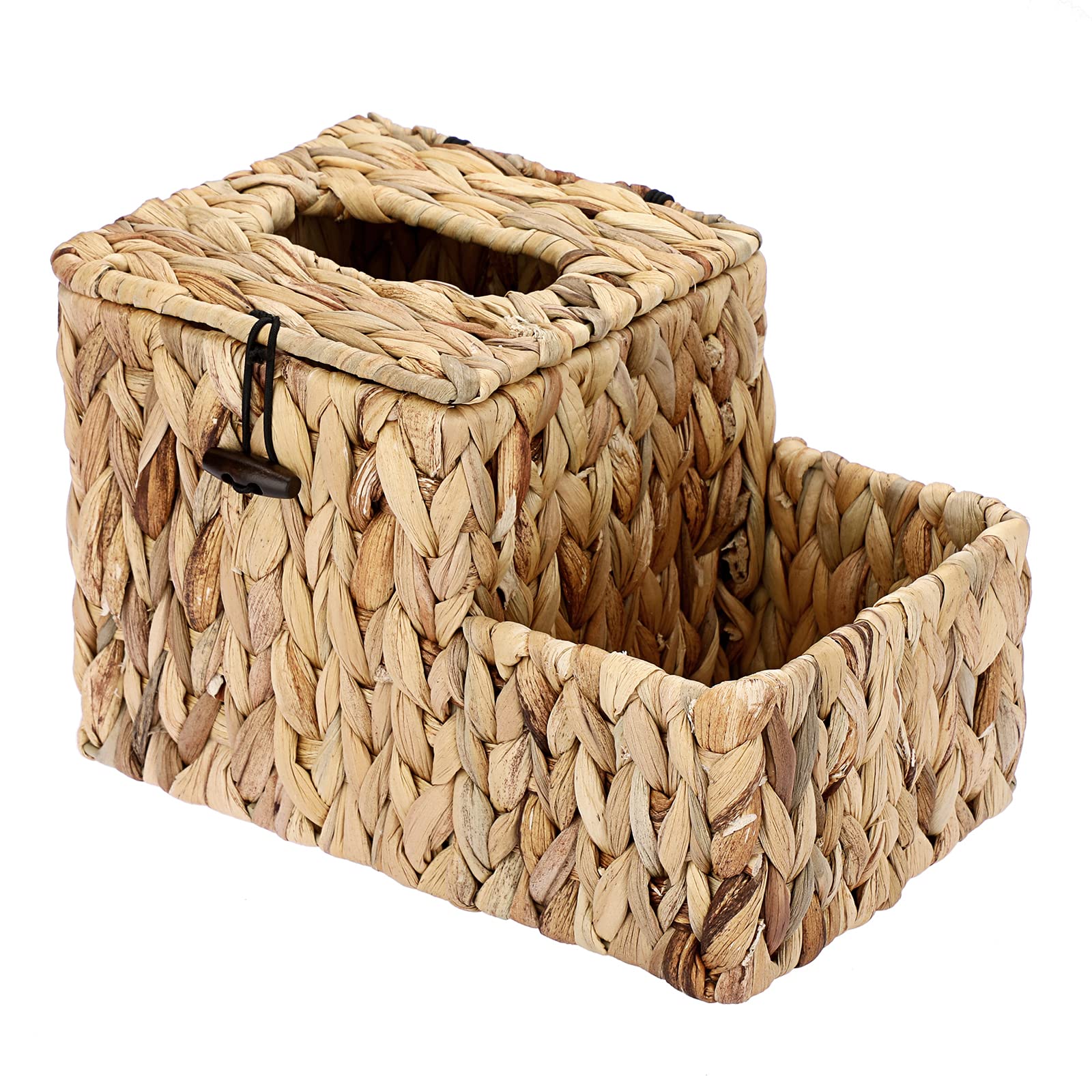 BSTKEY Water Hyacinth Tissue Box Review – Woven Square Napkin Holder with Lid & Side Pocket