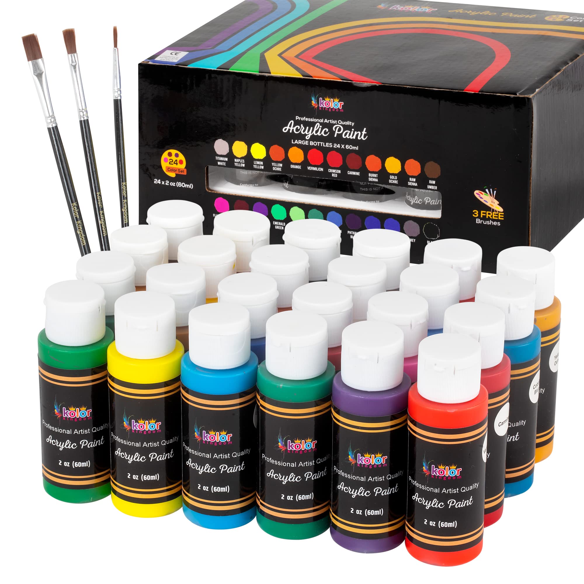 Kolor Kingdom Acrylic Paint Set Review – 24 Vibrant Colours for Every Creative Project