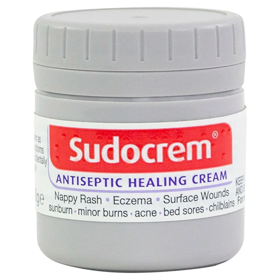 Sudocrem Antiseptic Healing Cream 60g – water-repellent protective barrier cream for nappy rash, soothing and emollient, suitable for all babies