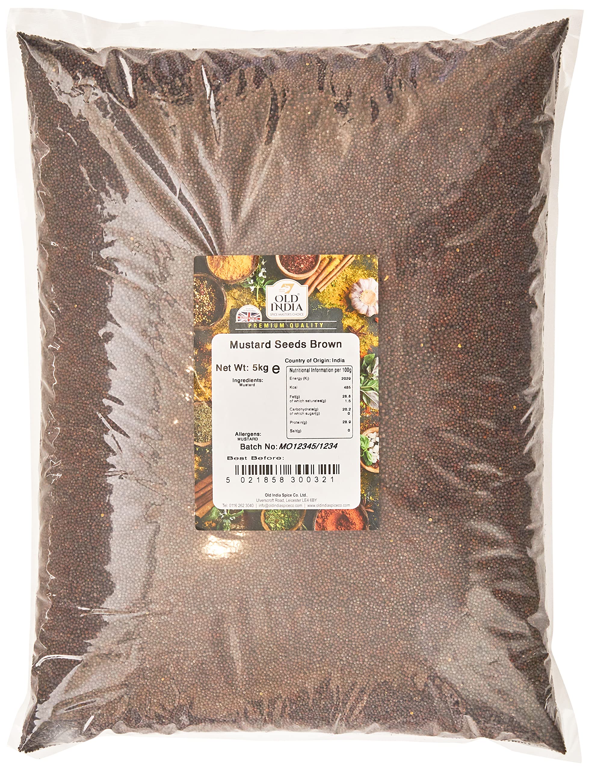 Old India Brown Mustard Seeds 5kg bulk – gourmet Indian cooking spice for tempering, pickling and roasting