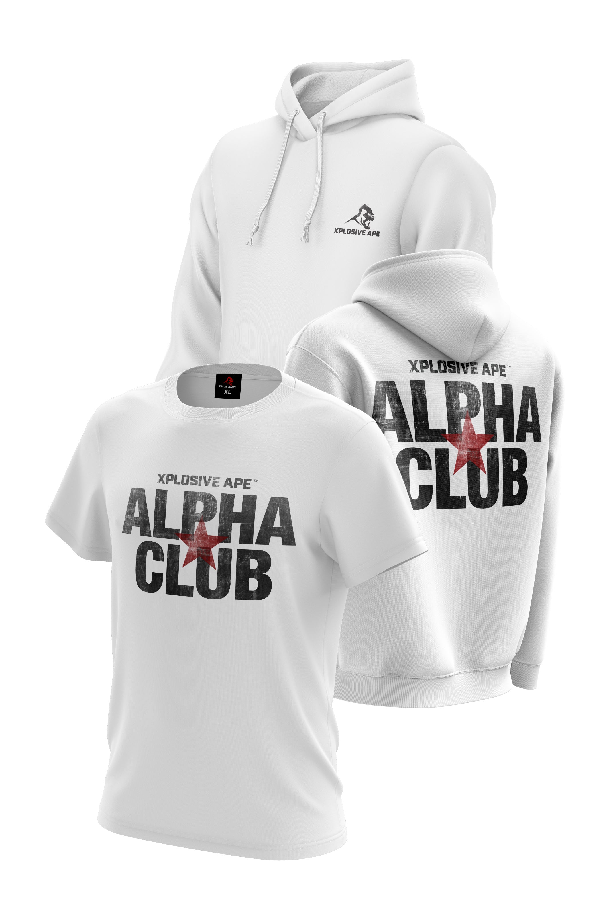 XAPE Alpha Club Hoodie & Tee Combo – Two Gym Essentials for £24.99 (Was £44.99)