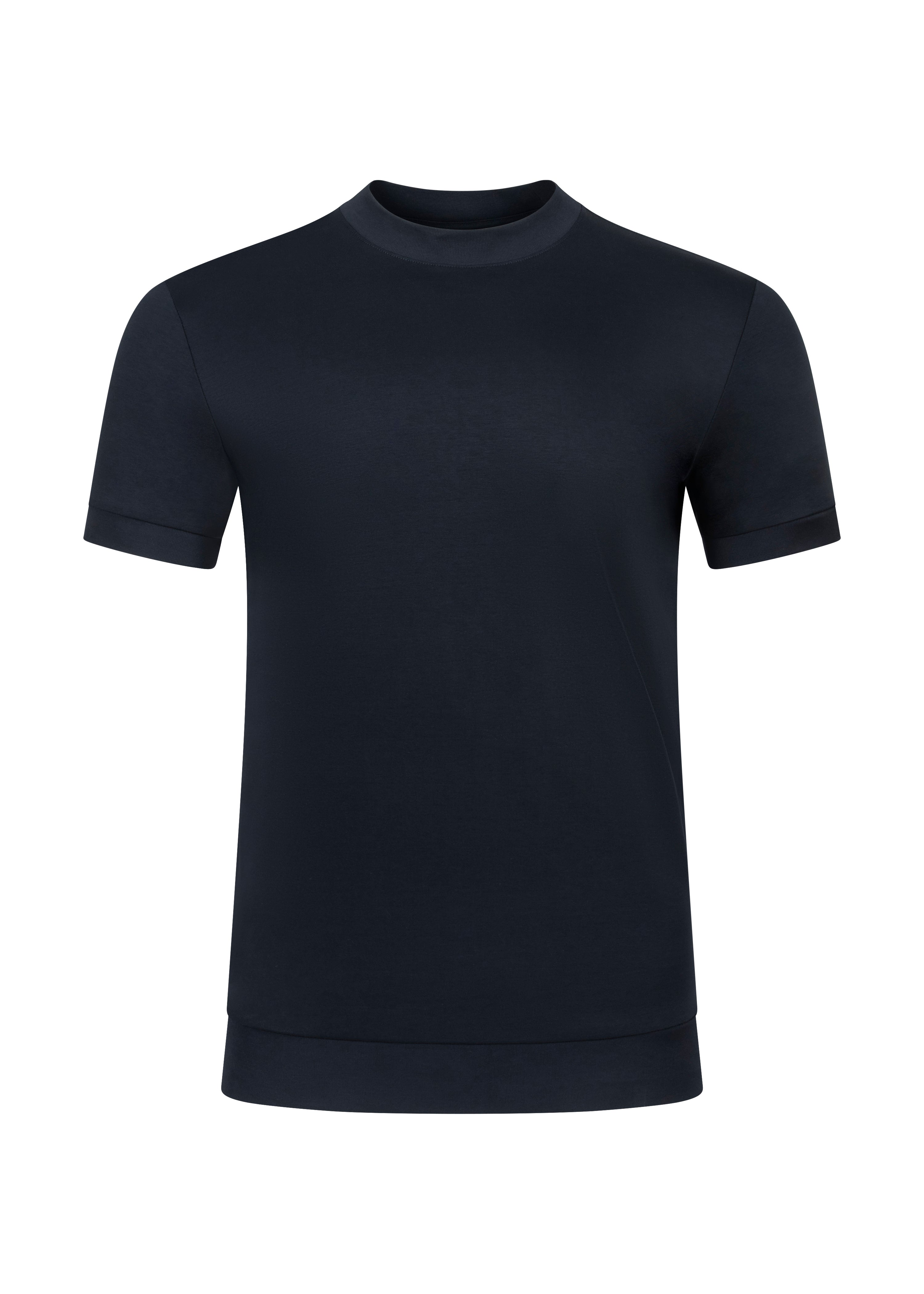 Forbes Luxury Menswear Navy Slim Fit T-Shirt – premium cotton men’s tee with slim fit cut in rich navy blue showing clean lines and quality fabric drape