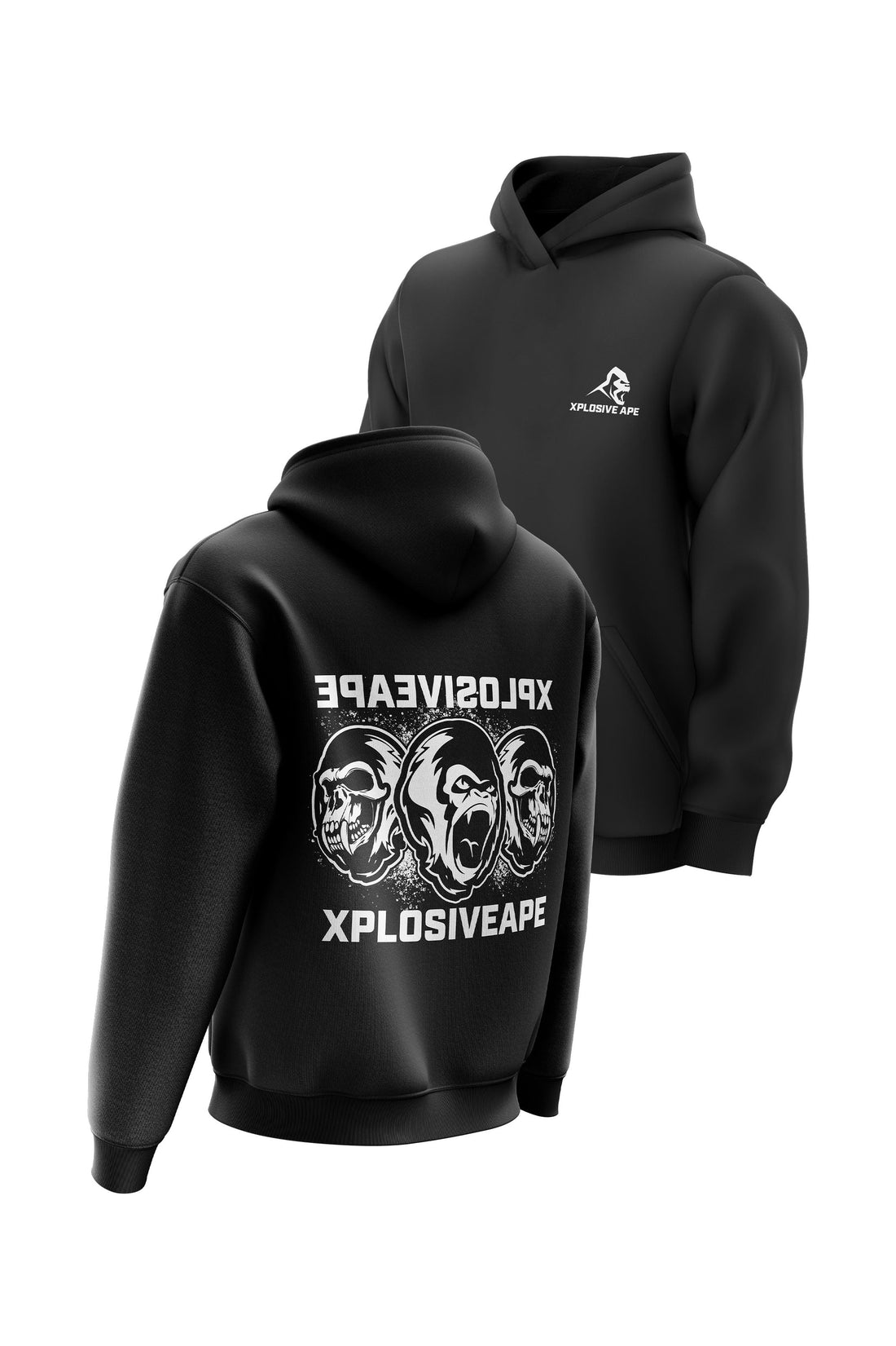 Train Hard, Look Sharp: XAPE De-Evolve Hoodie in Black at £24.99