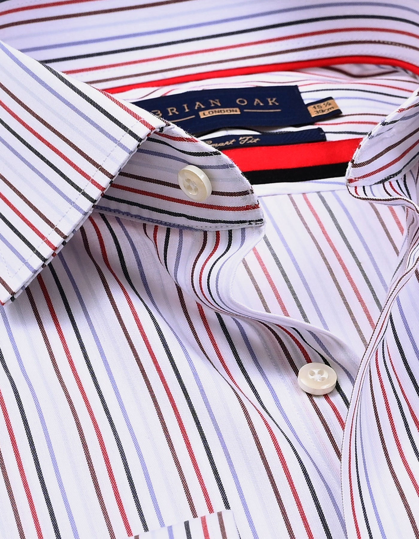 Wear Your Personality: The Brian Oak Red Multicolour Stripes Shirt That Commands Attention