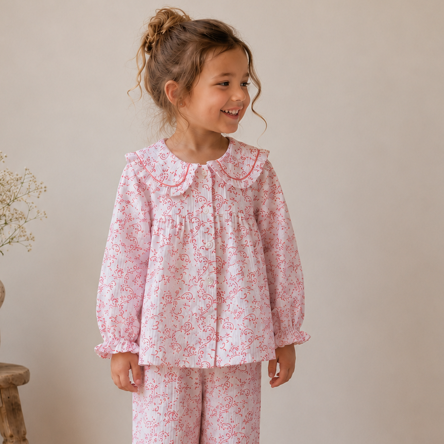 WooWoo London Pink Paisley Organic Muslin Pyjamas – Bedtime Just Got Beautiful