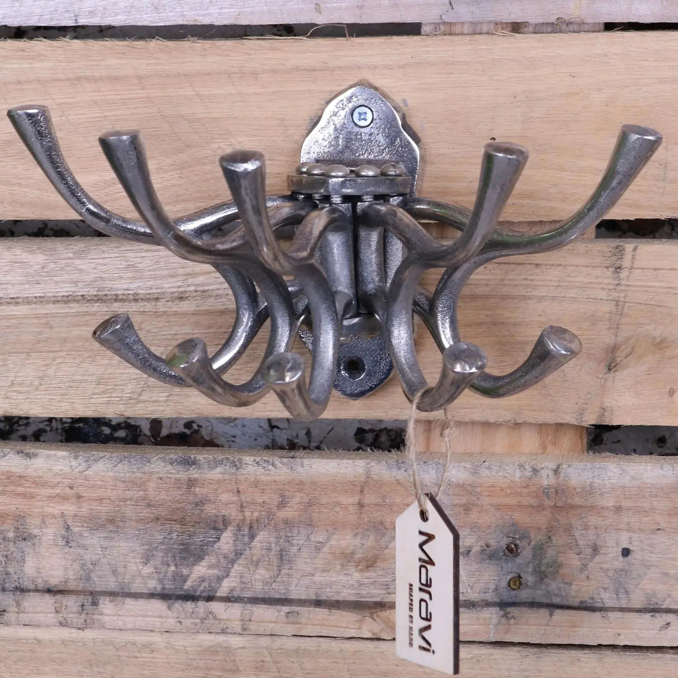 Kesda 5 Way Captains Swivel Hooks – Five Hooks, One Wall, Zero Clutter