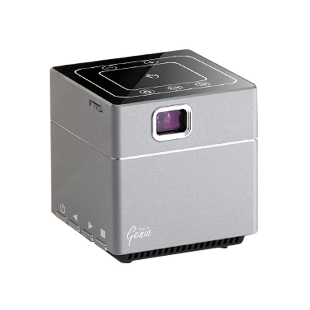 Pico Genie Impact 2.0 Plus Elite Portable Projector – compact 4K-support smart projector with Android for home cinema and portable use