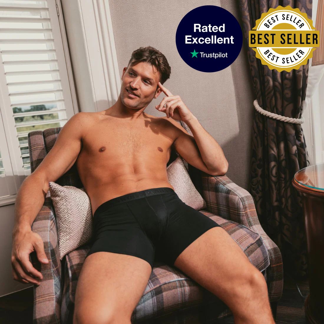 Swole Panda Men’s Bamboo Boxers – The Softest, Most Breathable Underwear You’ll Ever Own for £17.95