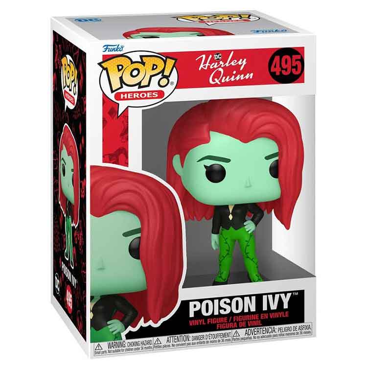 Funko Pop! Heroes DC Comics Poison Ivy 9cm vinyl collectible figure in window display box — front view showing official DC Comics sculpt