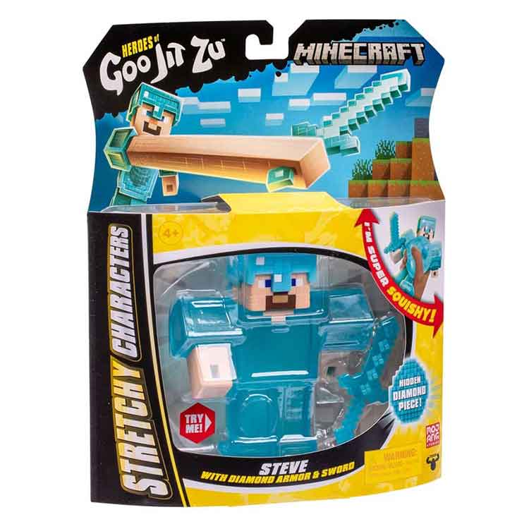 Squeeze, Stretch, Discover: The Heroes of Goo Jit Zu Minecraft Steve Figure
