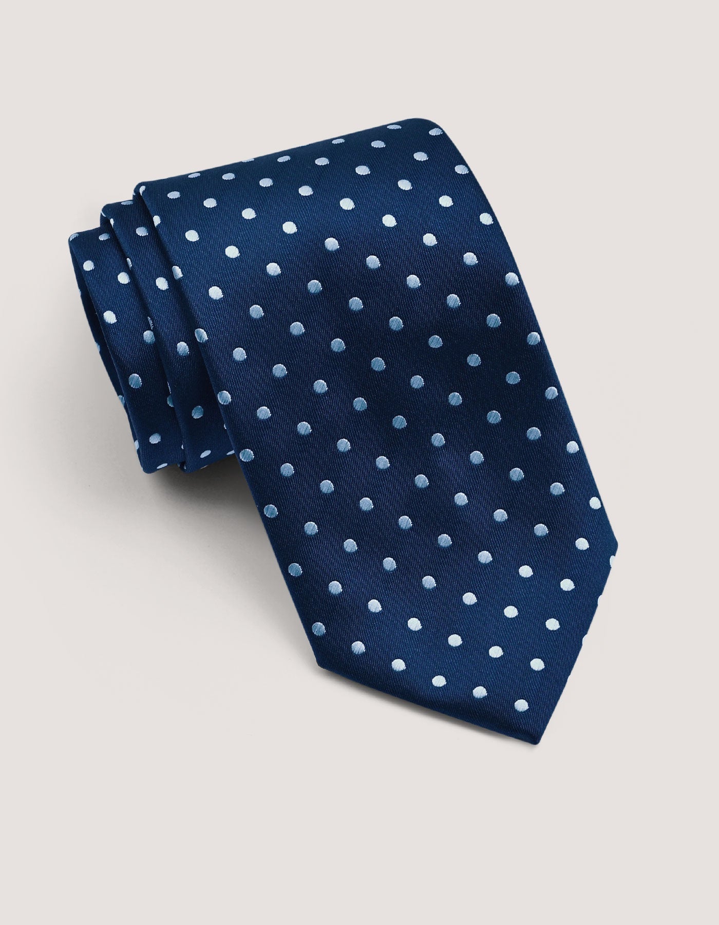 The Tie That Works Every Time: Brian Oak Sky Blue Dotted Microfiber Tie