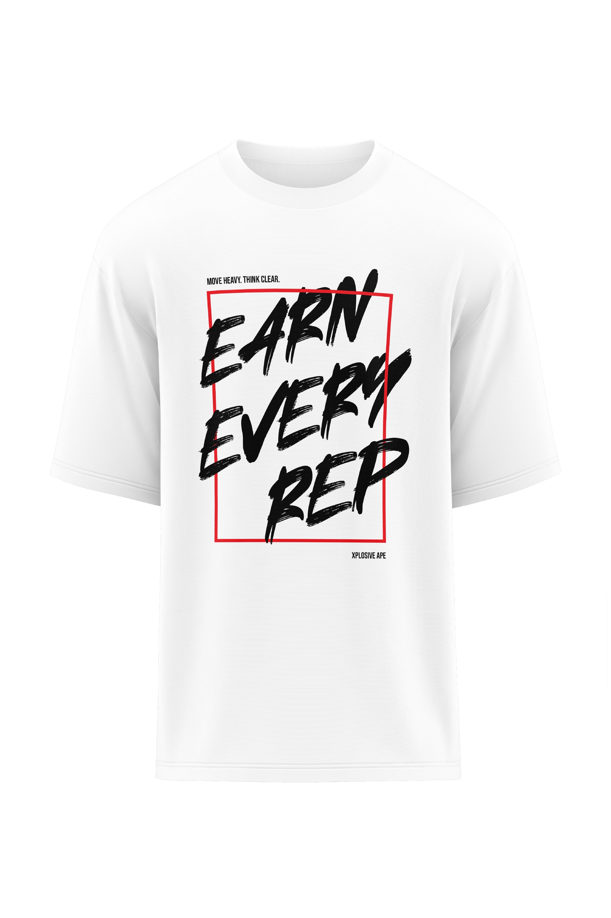 XAPE Weight Warp Oversized Tee White – The £14.99 Gym-to-Street Essential by Xplosive Ape
