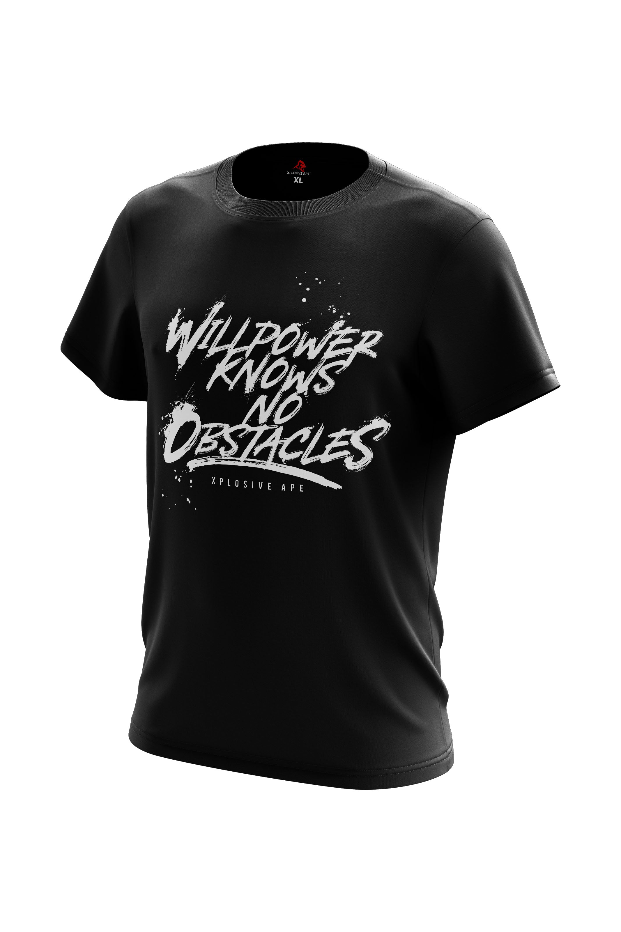 XAPE Willpower Tee in Black – The Motivational Graphic Tee Built for Those Who Never Quit