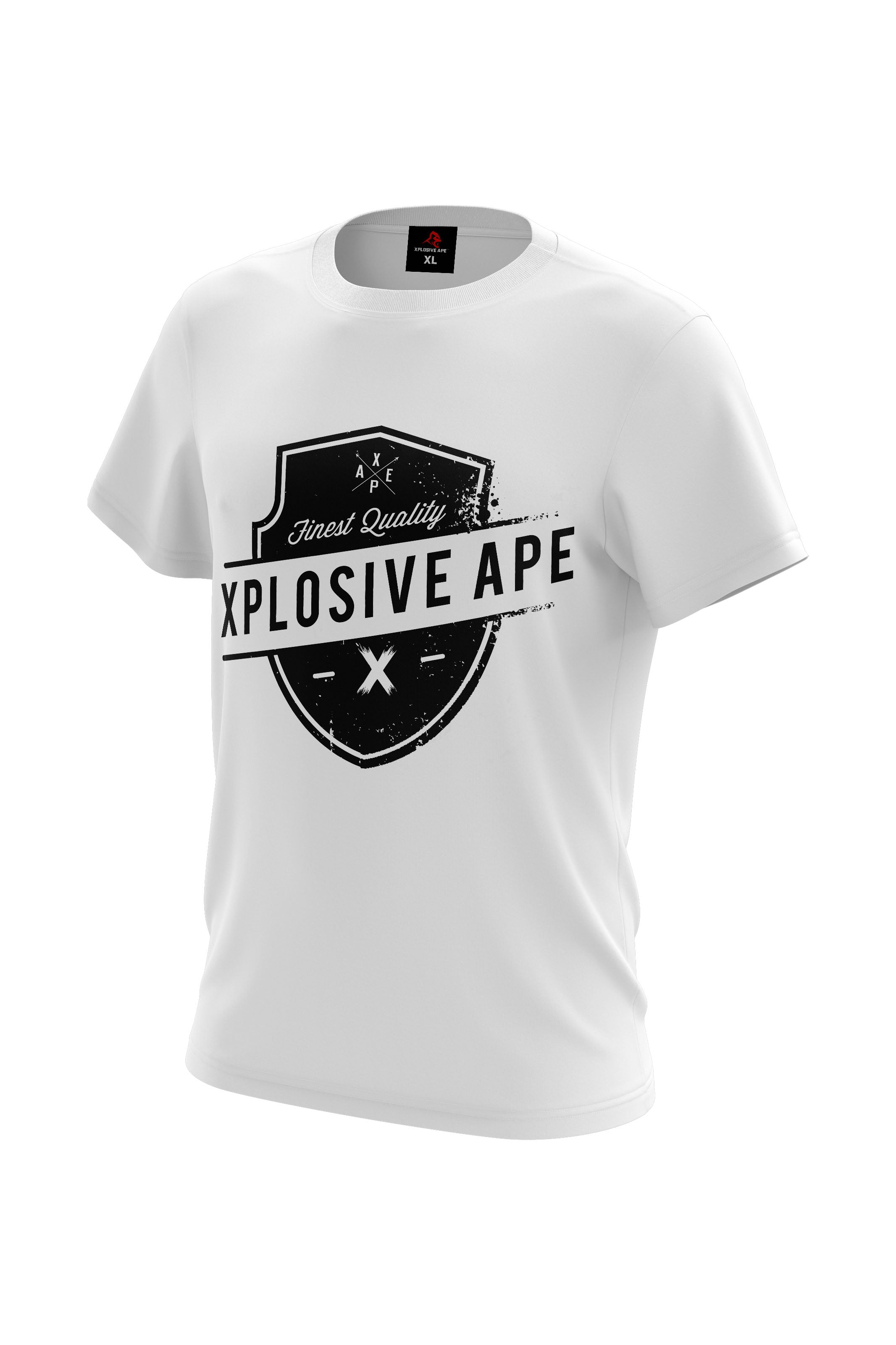 XAPE Armed Tee in White – Bold Readiness on the Cleanest Canvas