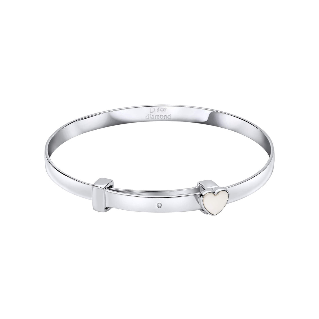 A Diamond and Mother of Pearl Bangle Under £100: D For Diamond's Heart Expandable Bangle Reviewed
