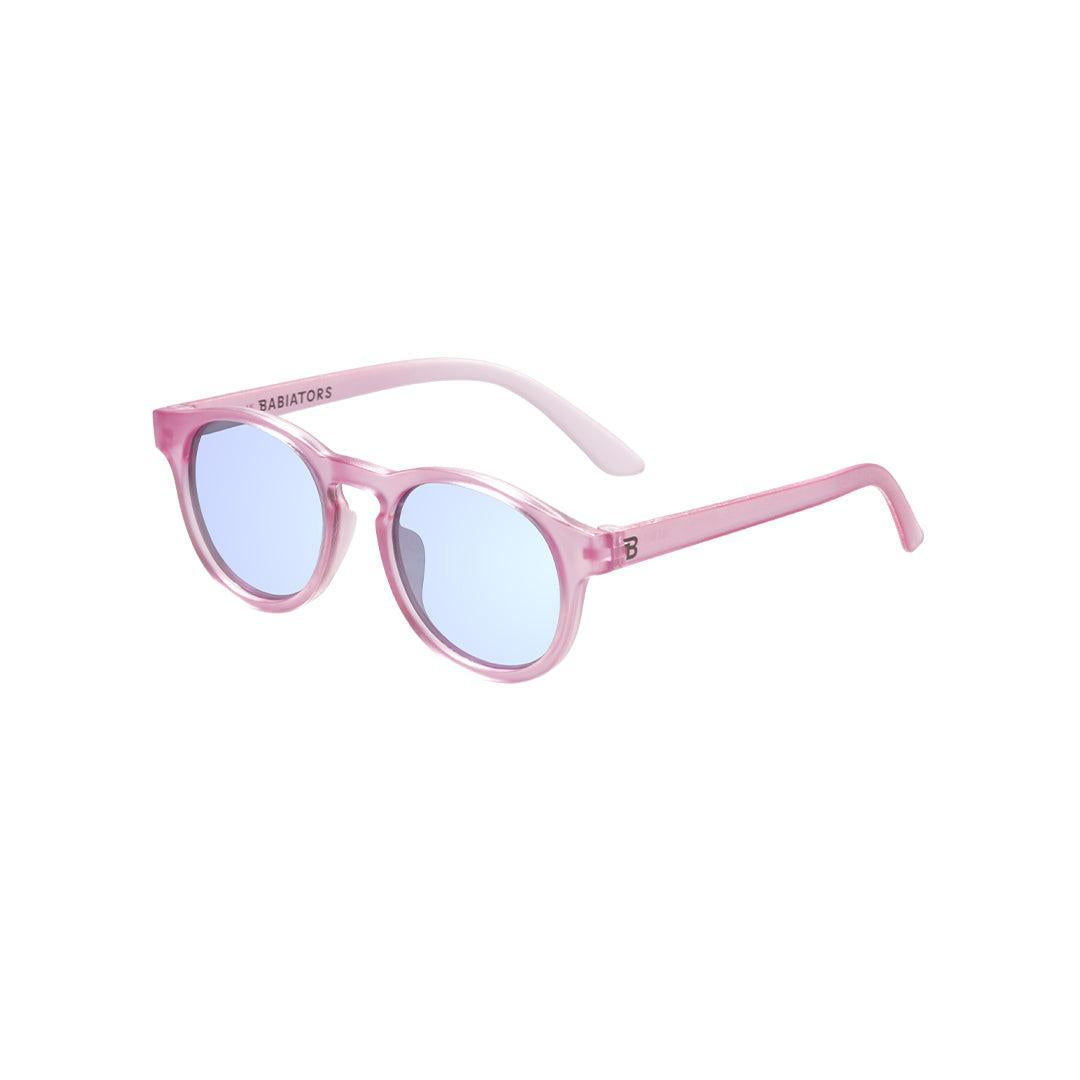 Babiators Kids Mirrored Keyhole Sunglasses in Fuchsia Haze – virtually indestructible UV protection sunglasses for children with flexible rubber frames