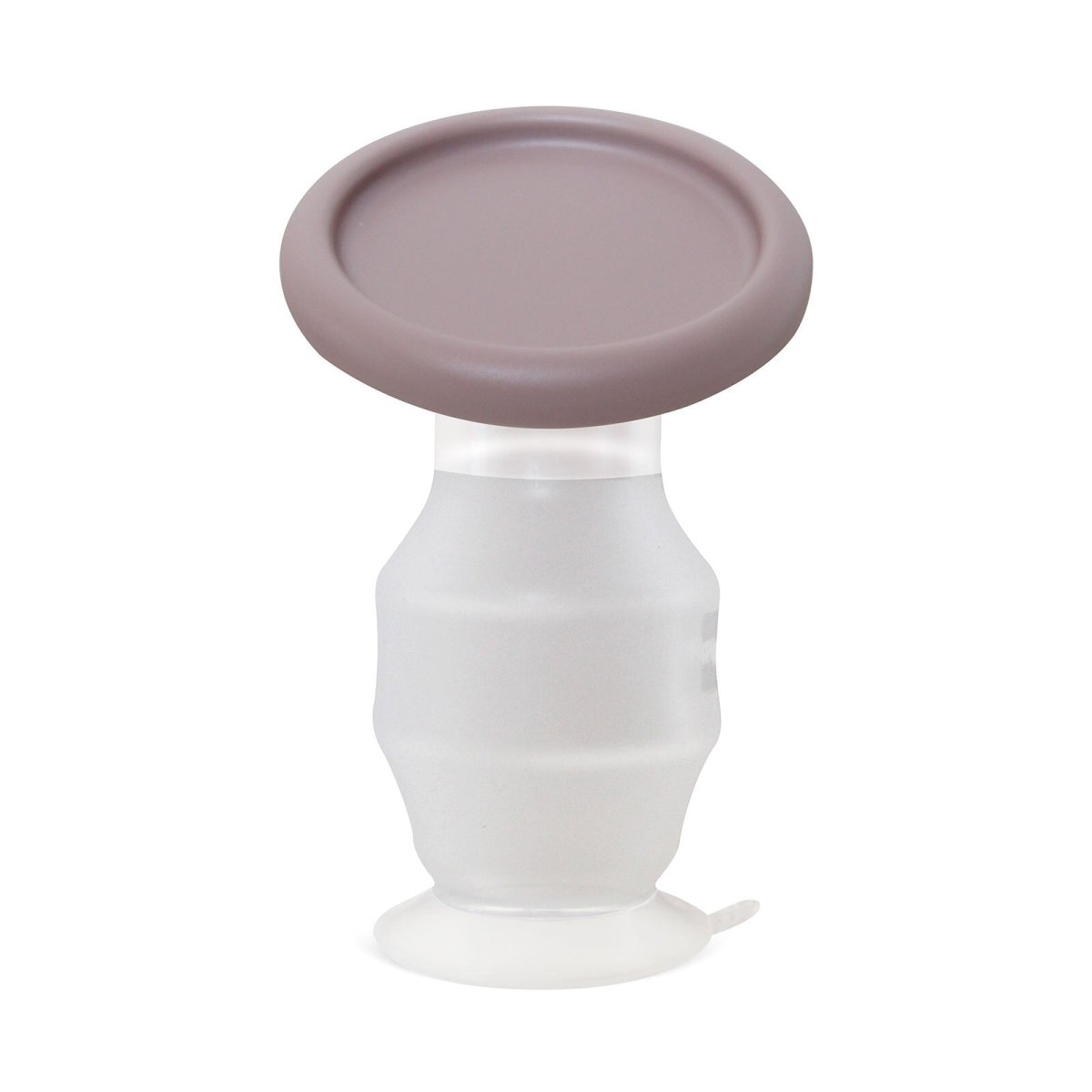 Pippeta Silicone Manual Milk Collector in Ash Rose — soft silicone design with suction base, shown against a clean white background