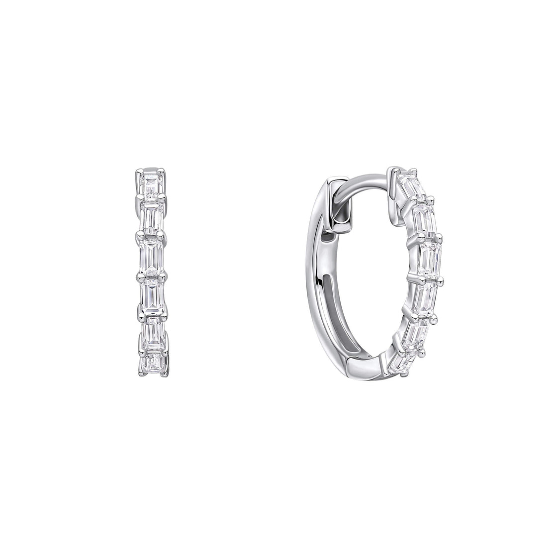 The Earrings That Look Like Fine Jewellery: Gecko Baguette Zirconia Hoop Earrings in Sterling Silver Reviewed