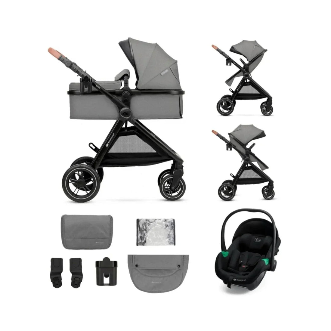 Everything From Birth to 4 Years in One Box: Kinderkraft Esme Pro 3-in-1 Travel System at £189.99