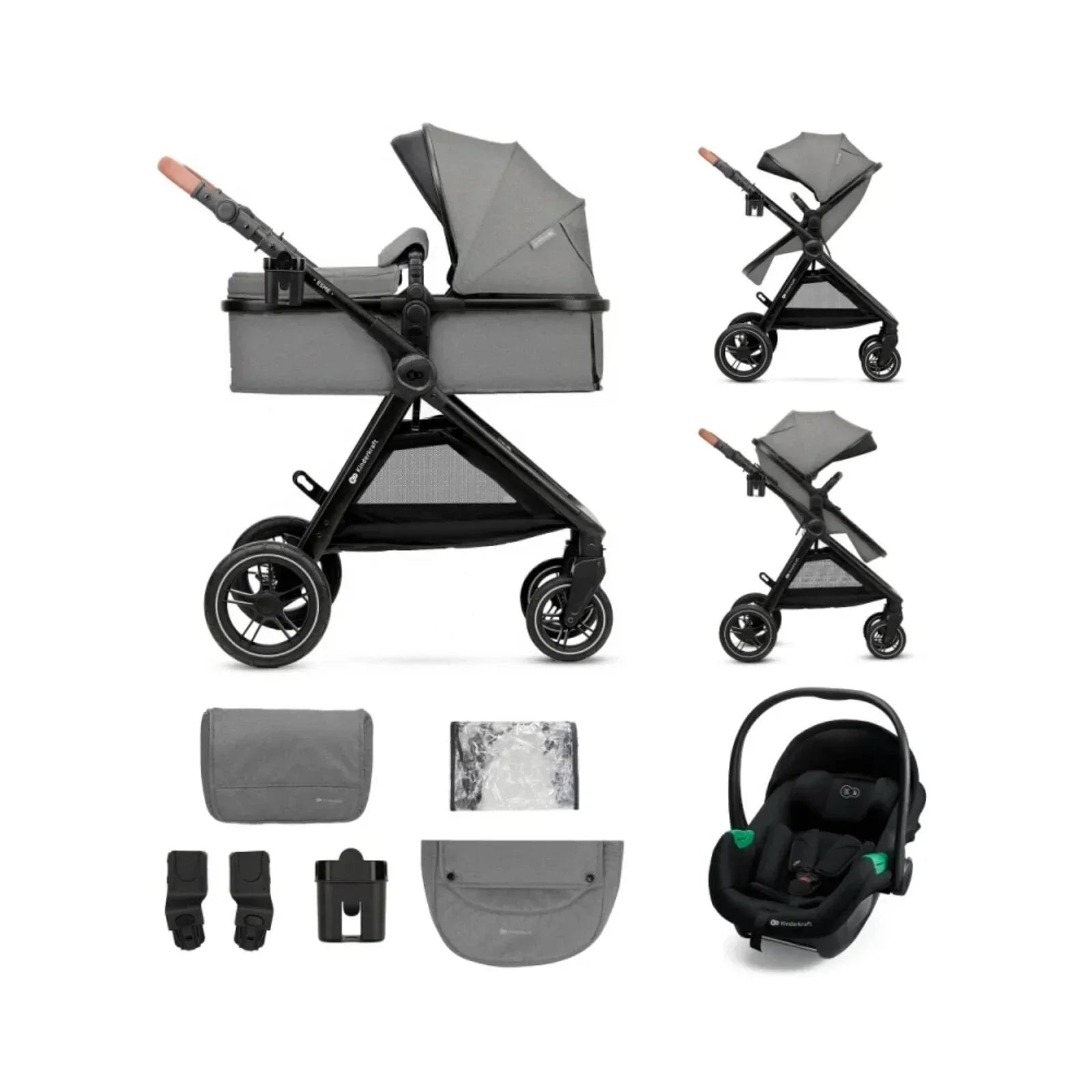 Everything From Birth to 4 Years in One Box: Kinderkraft Esme Pro 3-in-1 Travel System at £189.99