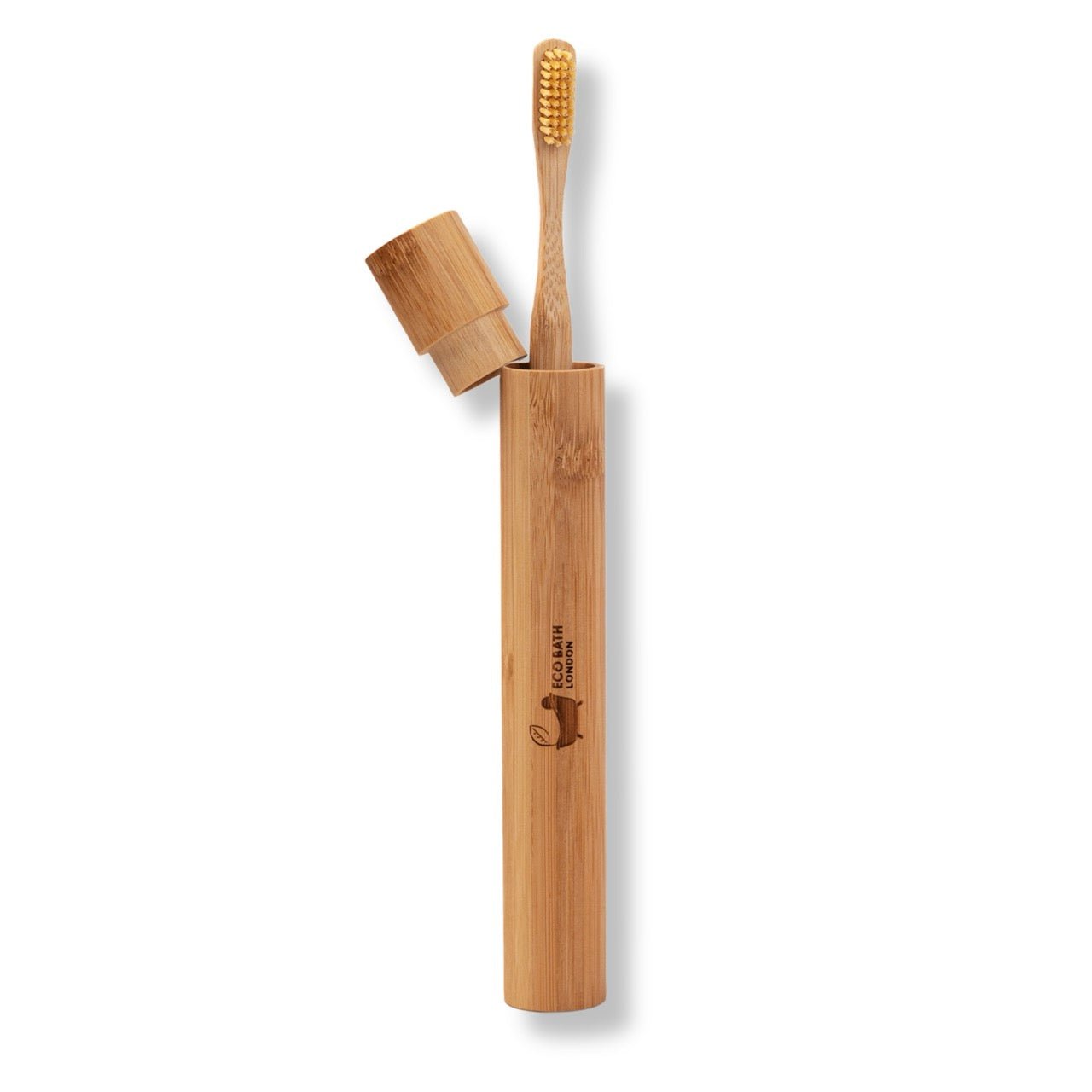 Eco Bath London Bamboo Toothbrush with bamboo travel case — one of three oral care products compared in this family guide from ALTOE