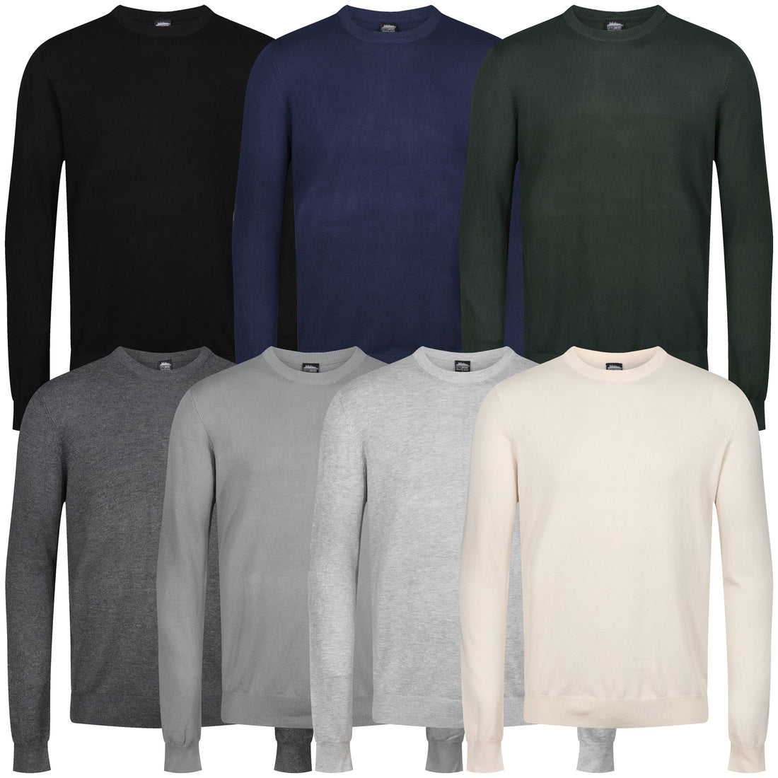 City Comfort Crew Neck Jumper — lightweight 80% viscose 20% nylon long sleeve jumper with elasticated ribbed neck, hem and cuffs in regular fit for casual layering