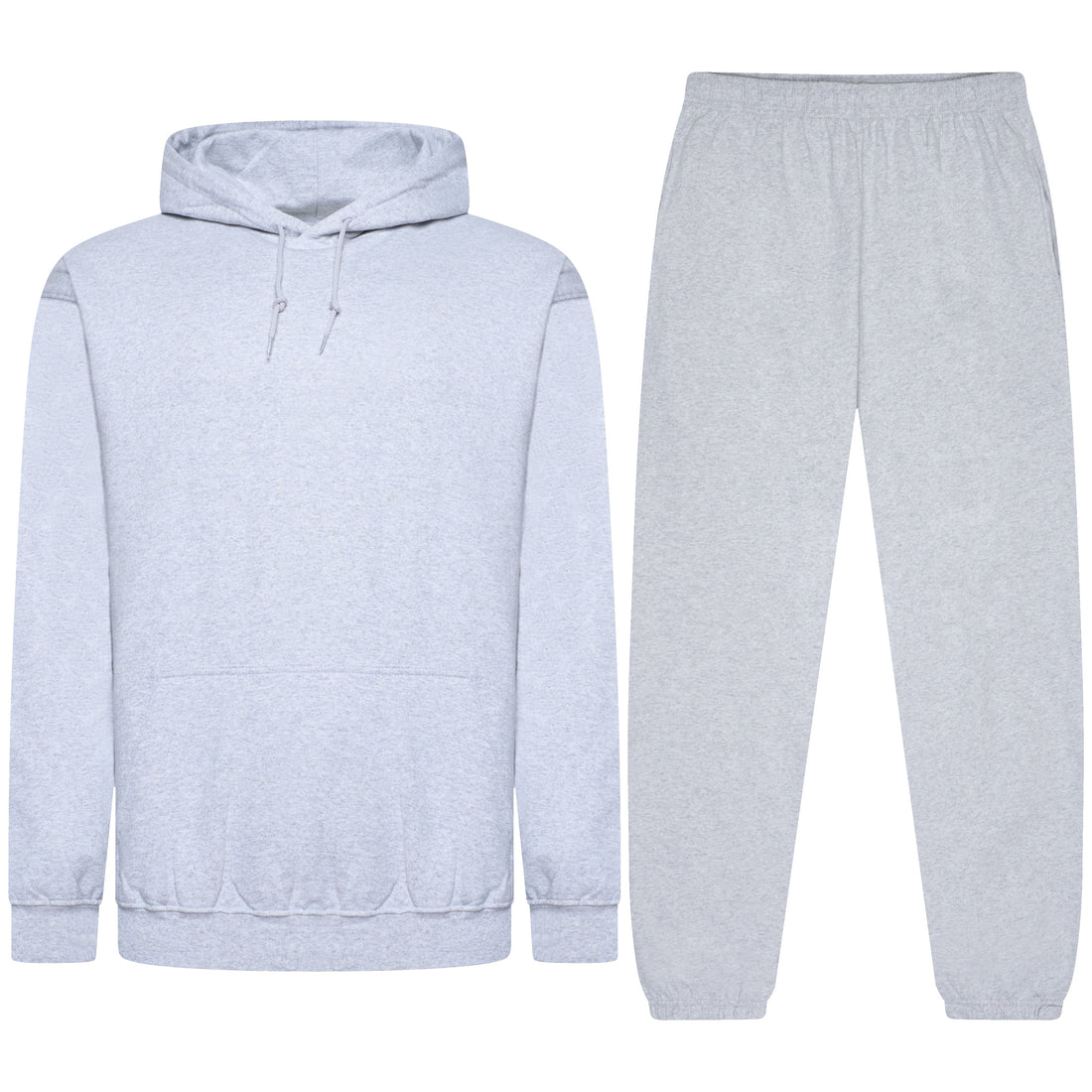 Regular Fit Fleece Tracksuit Set showing hoodie and joggers in marl pattern soft fleece fabric