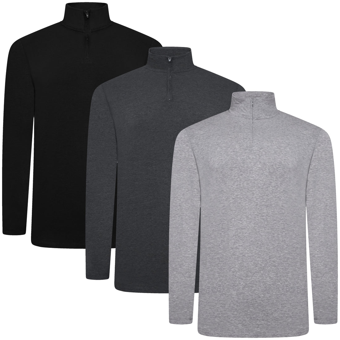 Heat Ultra Thermal Quarter Zip Pullover — multi-colourway flat lay showing the full range of available colours for the lightweight thermal layering top