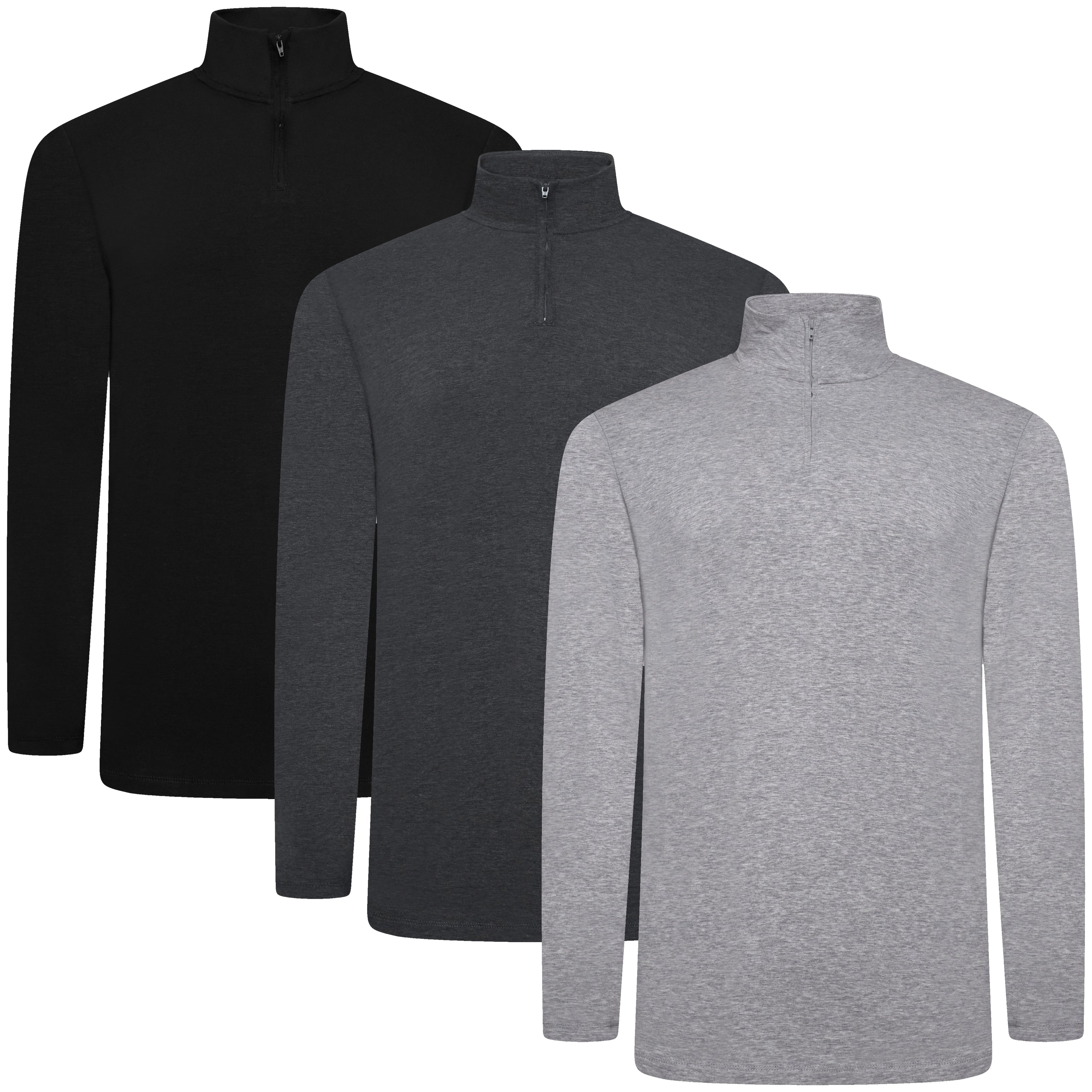 Heat Ultra Thermal Quarter Zip Pullover — multi-colourway flat lay showing the full range of available colours for the lightweight thermal layering top