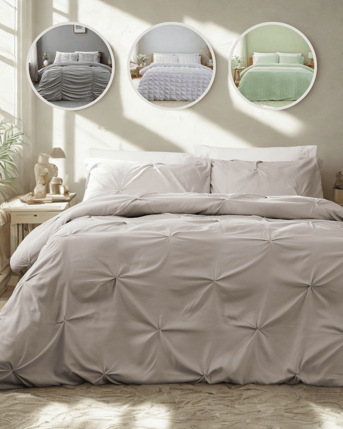 Boutique Hotel Bedroom on a Budget: The OLIVIA ROCCO Pintuck Ruffle Duvet Cover Set From Just £13