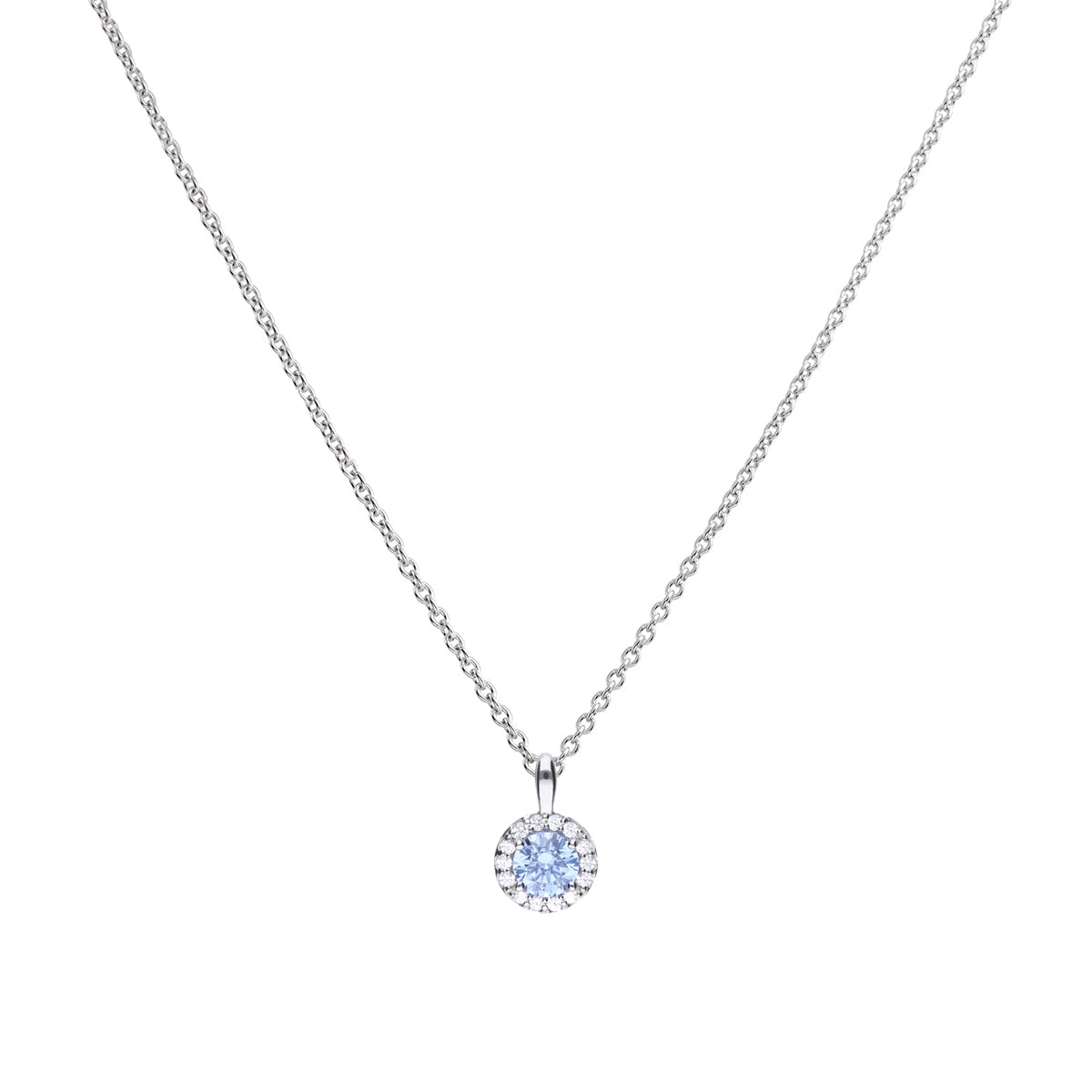 Diamonfire Blue Pavé Set Pendant in sterling silver with cubic zirconia stones — elegant jewellery gift