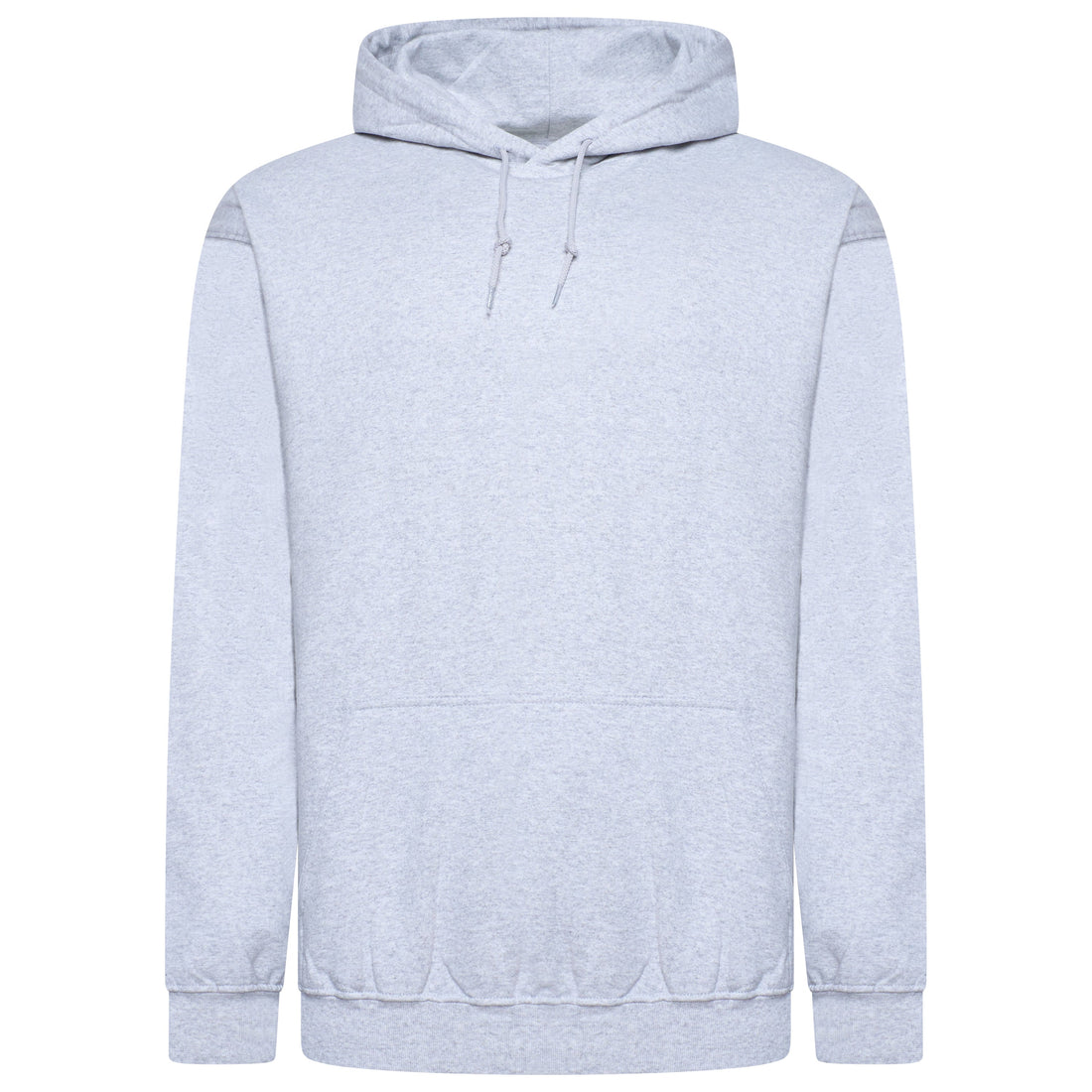 Regular Fit Pullover Fleece Hoodie in marl pattern — front view showing kangaroo pocket, elasticated hem and cuffs in soft 60% cotton 40% polyester fleece fabric