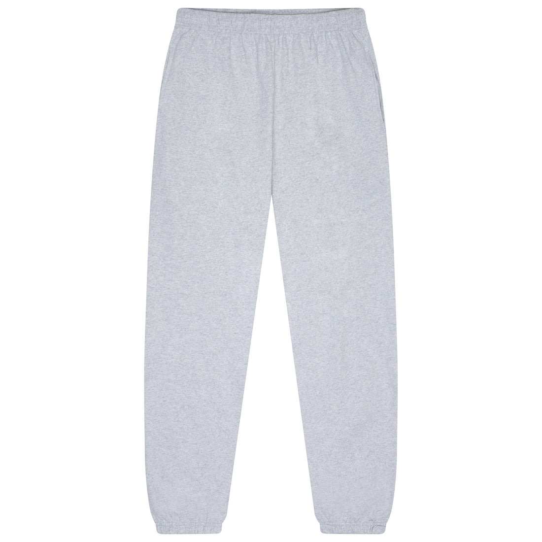 Regular Fit Fleece Joggers in marl pattern soft fleece fabric shown front view with elasticated waist