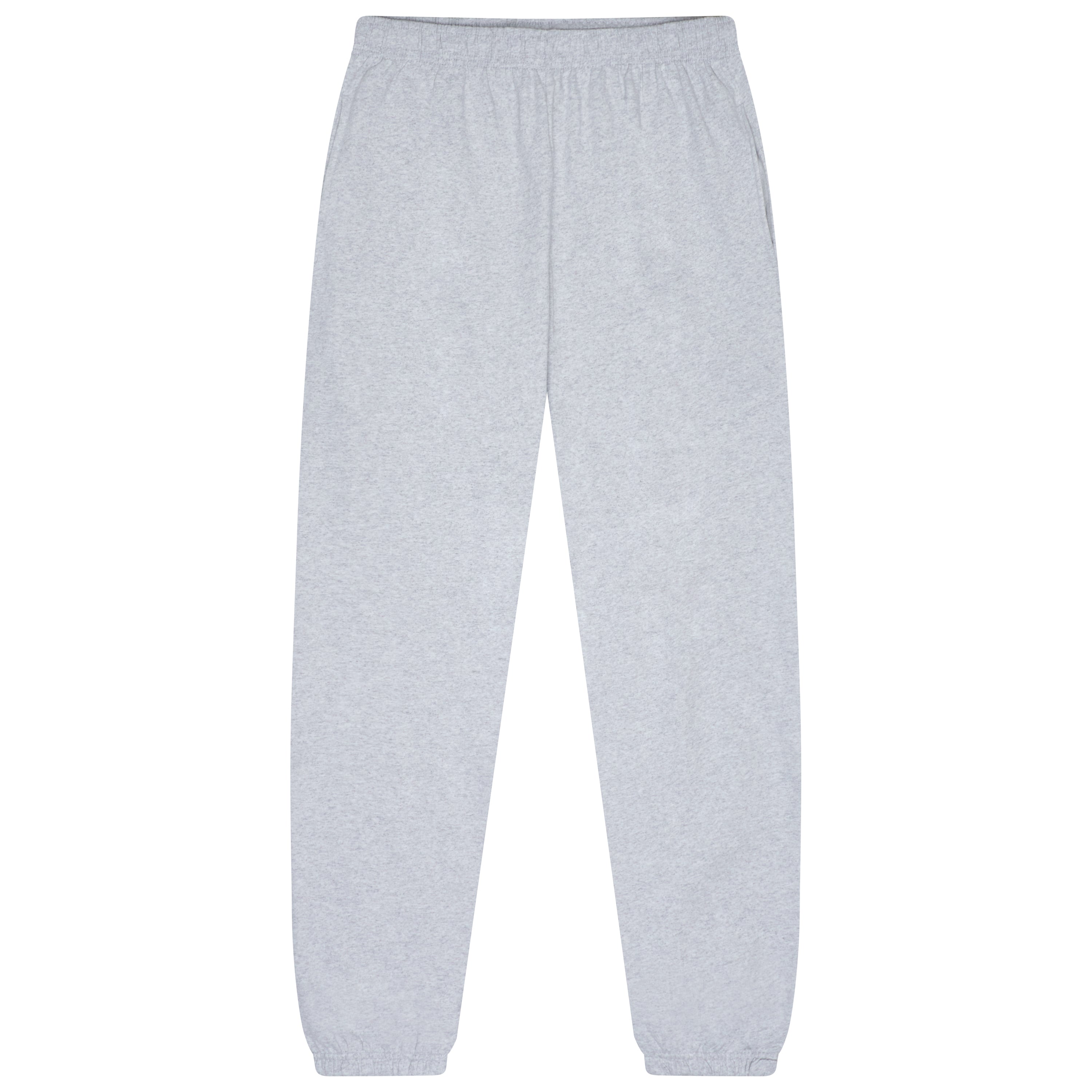 Regular Fit Fleece Joggers in marl pattern soft fleece fabric shown front view with elasticated waist