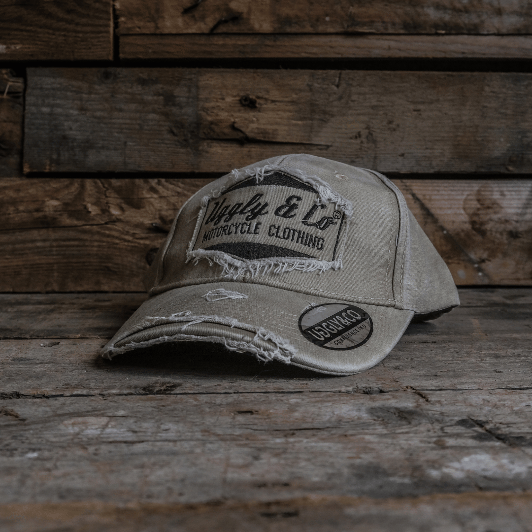 Uggly and Co Beige Diamond Vintage Baseball Cap – The Acid-Wash Heritage Cap That Stands Out From the Crowd